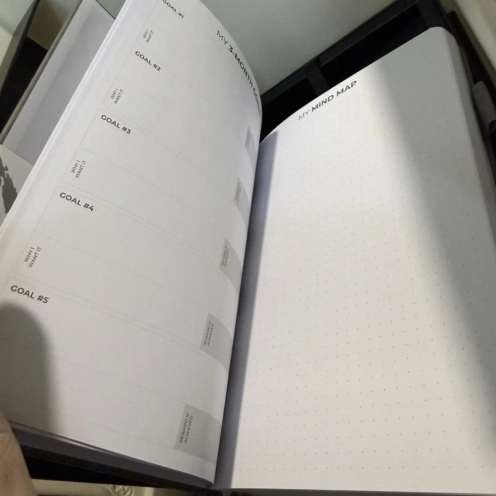 Clever Fox Premium Edition Weekly Planner Gray Mind Map & Goal Sections